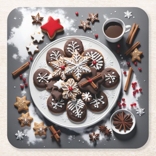 Plato de papel navidad 1 - 001 kartonnen onderzetters (Voorkant)