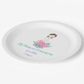 Plato de papel Primera Comunión CECILIA Papieren Bordje (Gekanteld)