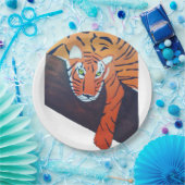 Plato de plástico con diseño Tigre Papieren Bordje (Feest)