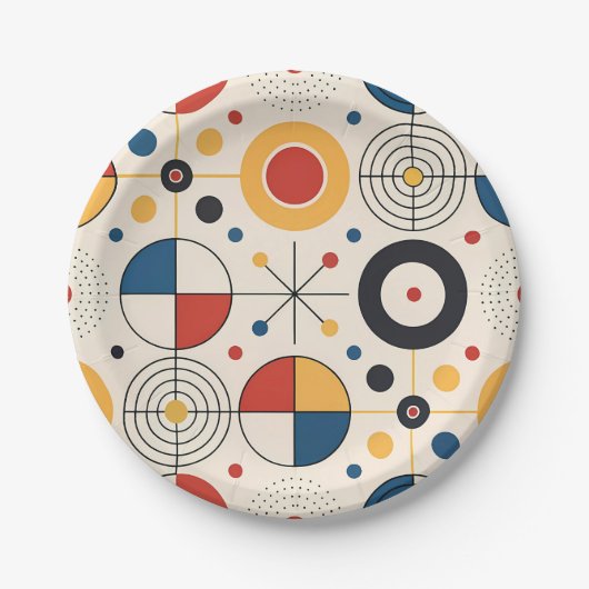 Plato diseño geométrico papieren bordje (Voorkant)