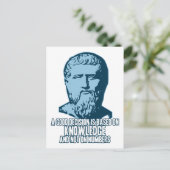 Plato: Een goed besluit is gebaseerd op kennis Briefkaart (Staand voorkant)