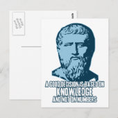 Plato: Een goed besluit is gebaseerd op kennis Briefkaart (Voorkant / Achterkant)