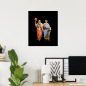 Plato en Aristoteles in epic Basketball Match Poster (Thuiskantoor)