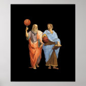 Plato en Aristoteles in epic Basketball Match Poster (Voorkant)
