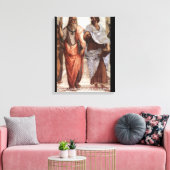 Plato en Aristoteles / Rafaëls school van Athene / Canvas Afdruk (Insitu (Woonkamer))