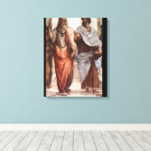 Plato en Aristoteles / Rafaëls school van Athene / Canvas Afdruk (Insitu (Houten vloer))