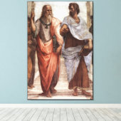 Plato en Aristoteles / Rafaëls school van Athene / Canvas Afdruk (Insitu (Houten vloer))