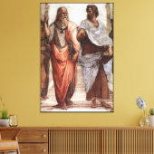 Plato en Aristoteles / Rafaëls school van Athene / Canvas Afdruk (Insitu (Woonkamer))