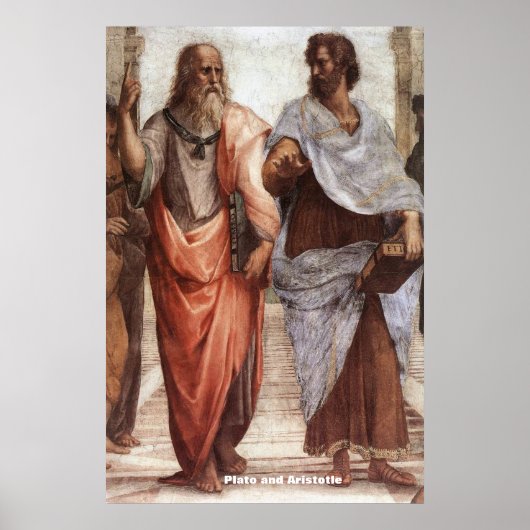 Plato en Aristoteles/Raphaël/School of Athene Poster (Voorkant)