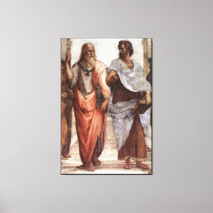 Plato en Aristoteles / Raphaëlschool van Athene / Canvas Afdruk