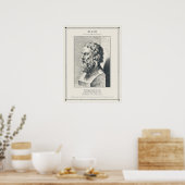 Plato Gegraveerde Buste Het Begin Van Elk Werk Poster (Keuken)