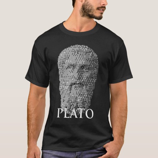 Plato Halftoon Portret T-shirt (Voorkant)