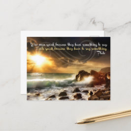 Plato Inspirerend Quote "Wijze mannen spreken" Briefkaart