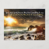 Plato Inspirerend Quote "Wijze mannen spreken" Briefkaart (Voorkant)