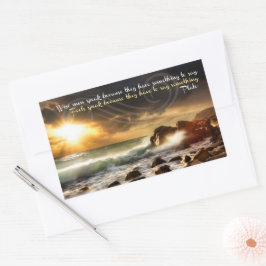 Plato Inspirerend Quote "Wijze mannen spreken" Rechthoekige Sticker