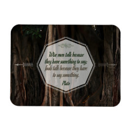 Plato Inspirerend Quote "Wise mannen talk" Flexibe Magneet