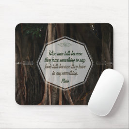Plato Inspirerend Quote "Wise mannen talk" Muismat