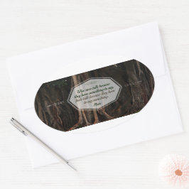 Plato Inspirerend Quote "Wise mannen talk" Ovale Sticker