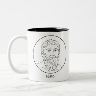 Plato Line Portrait Tweekleurige Koffiemok