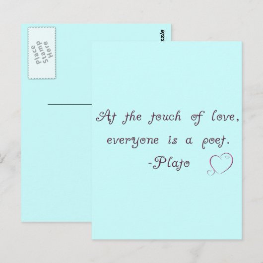 Plato Love Poet Quote Briefkaart (Voorkant / Achterkant)