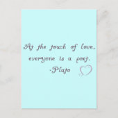 Plato Love Poet Quote Briefkaart (Voorkant)