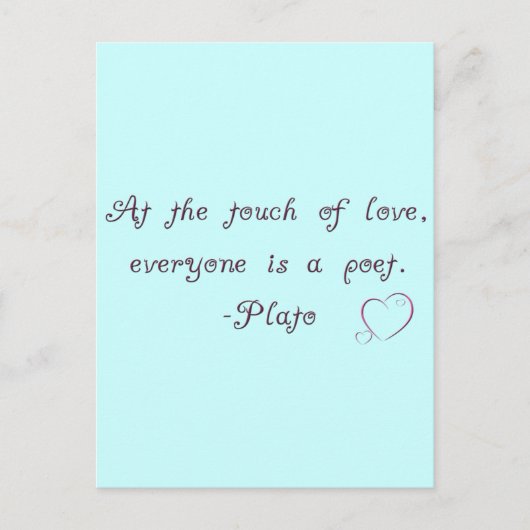 Plato Love Poet Quote Briefkaart (Voorkant)