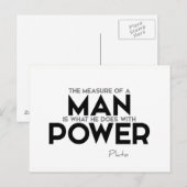 Plato: Mate van een man, macht Briefkaart (Voorkant / Achterkant)