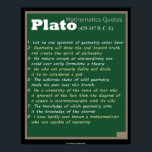 Plato Mathematics citeert Poster<br><div class="desc">Selectie mathematics offertes op Plato,  Plato-academie</div>