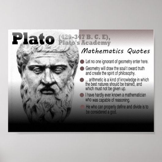 Plato Mathematics citeert Poster (Voorkant)