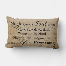 Plato Music Quote - Lendenkussen Kussen