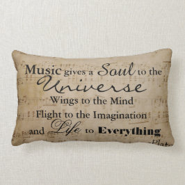 Plato Music Quote - Lendenkussen Kussen