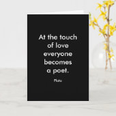 Plato-offerte; De aanraking van liefde Kaart (Gele Bloem)