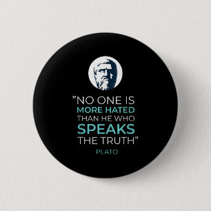 Plato Oude Griekse Filosofie Ronde Button 5,7 Cm