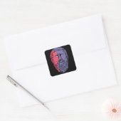 Plato Philosopher Portrait Vierkante Sticker (Envelop)