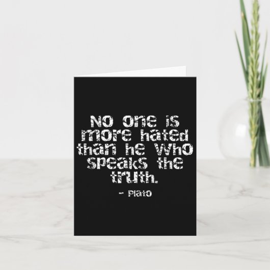 Plato Philosophy Quote Kaart (Voorkant)