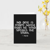 Plato Philosophy Quote Kaart (Gele Bloem)