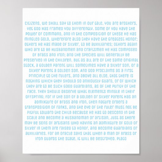 Plato Philosophy Quote Poster (Voorkant)