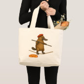 Plato platypus tightrope walker grote tote bag (Voorkant (product))
