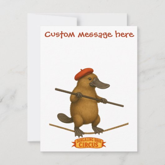 Plato platypus tightrope walker kaart (Voorkant)