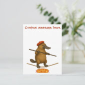 Plato platypus tightrope walker kaart (Staand voorkant)