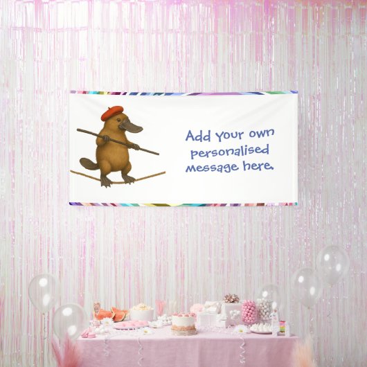 Plato platypus tightrope walker spandoek (Feest)