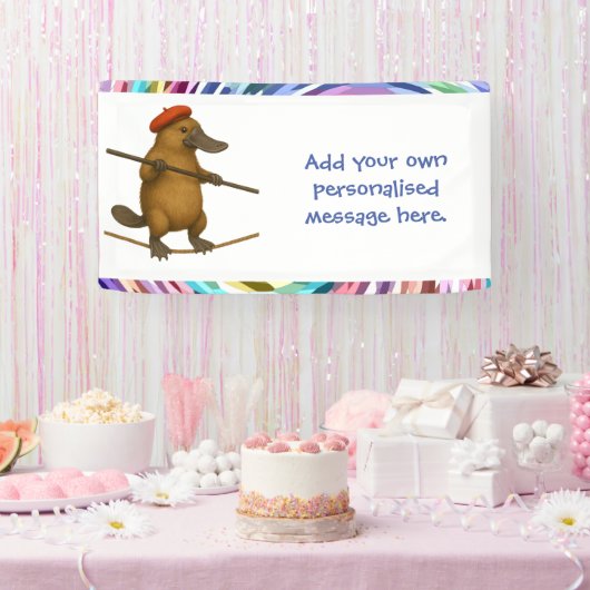 Plato platypus tightrope walker spandoek (Feest)
