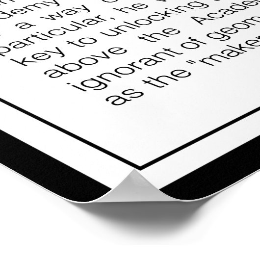 Plato-Poster Poster (Hoek)