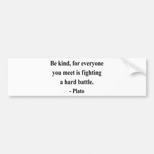 Plato Quote 1a Bumpersticker (Voorkant)