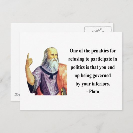 Plato Quote 2b Briefkaart (Voorkant / Achterkant)