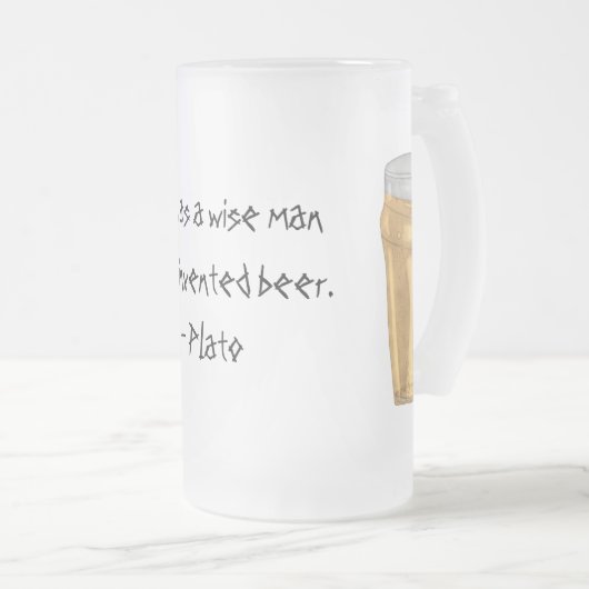 Plato Quote Beer Mok (Voorkant rechts)