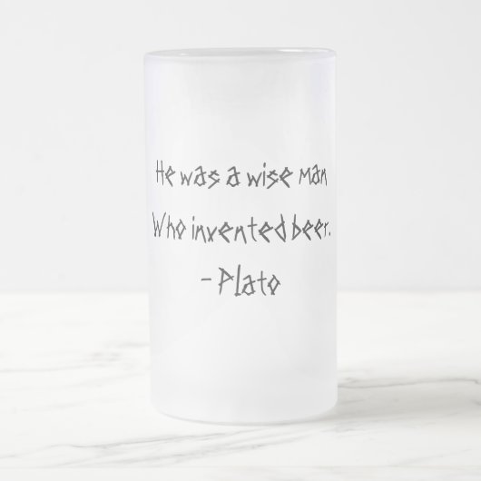 Plato Quote Beer Mok (Center)