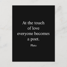Plato Quote; de aanraking van liefde Briefkaart