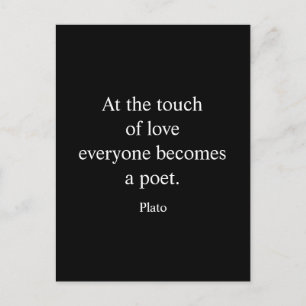 Plato Quote; de aanraking van liefde Briefkaart