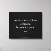 Plato Quote; de aanraking van liefde Canvas Afdruk (Voorkant)
